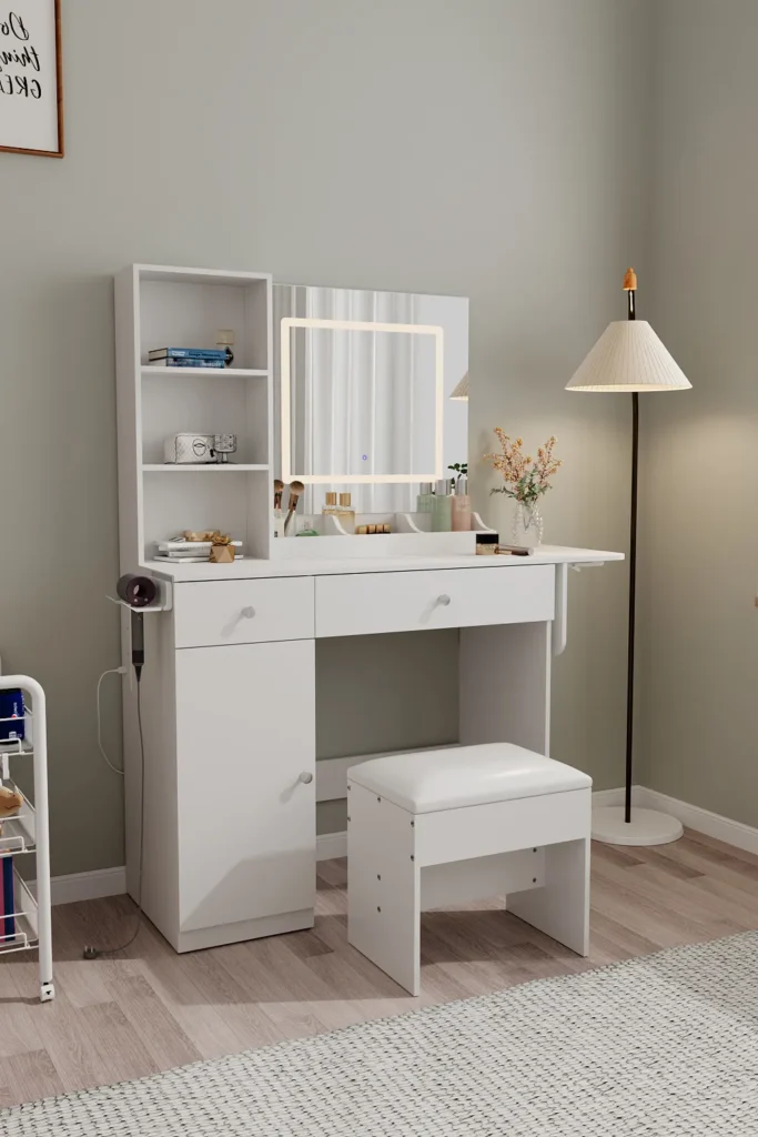 LED Illuminated Dressing Table with Mirror