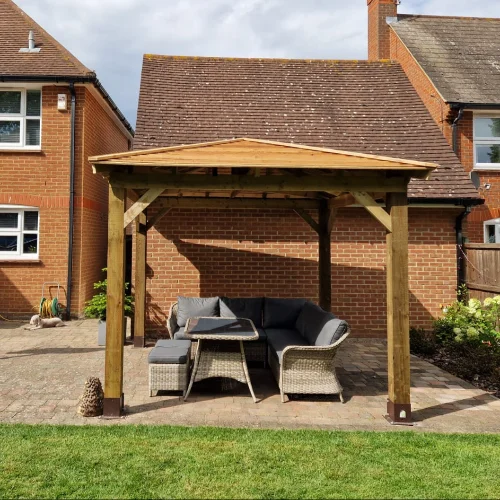 4-Pitch Cedar Featheredge Roof Gazebo