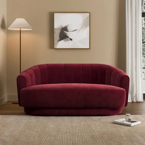 Carmen Quilted Velvet 2 Seater Sofa