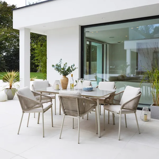 Florence Rope 6 Seater Garden Dining Set