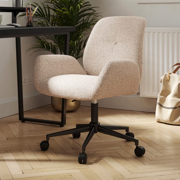 Ginny Boucle Swivel Office Chair