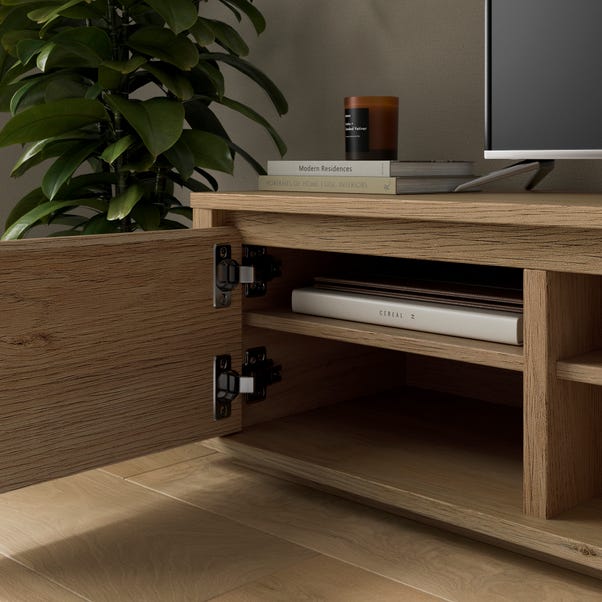 Malik Light Oak TV Unit – Fits TVs