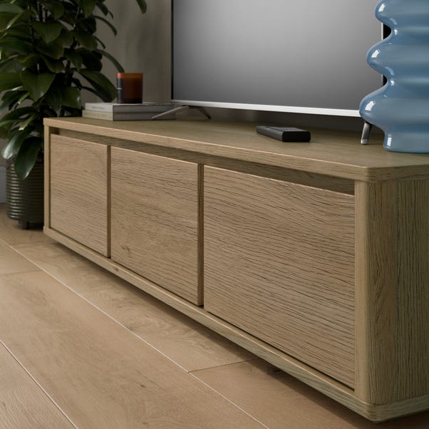 Malik Light Oak TV Unit – Fits TVs