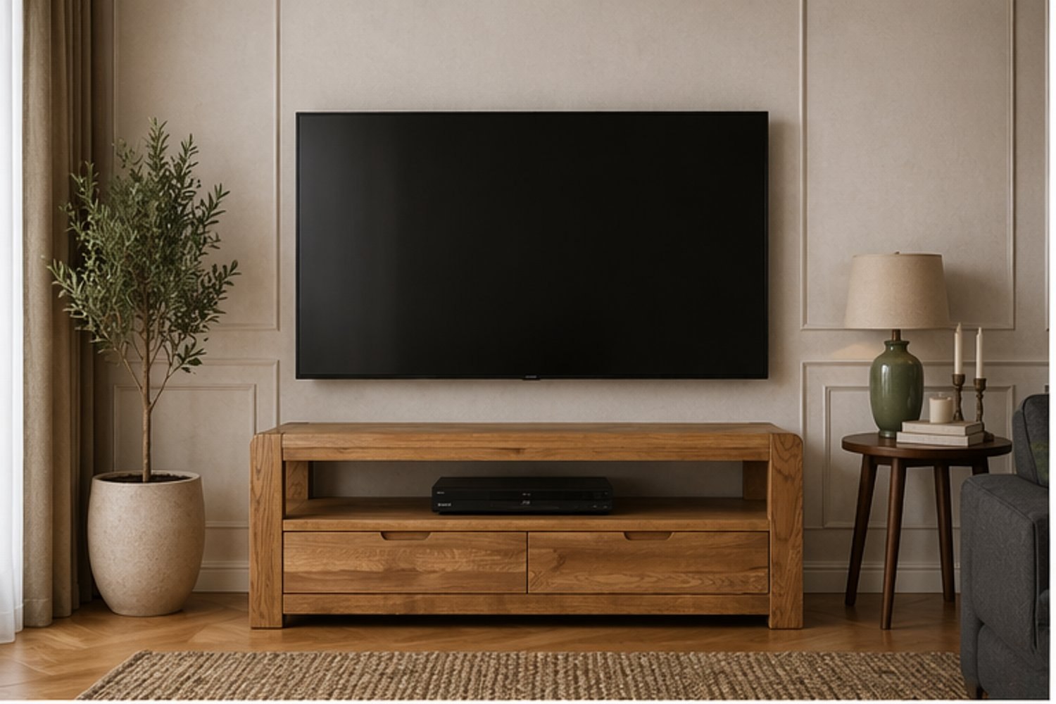 Bergen Oak 140cm TV Unit