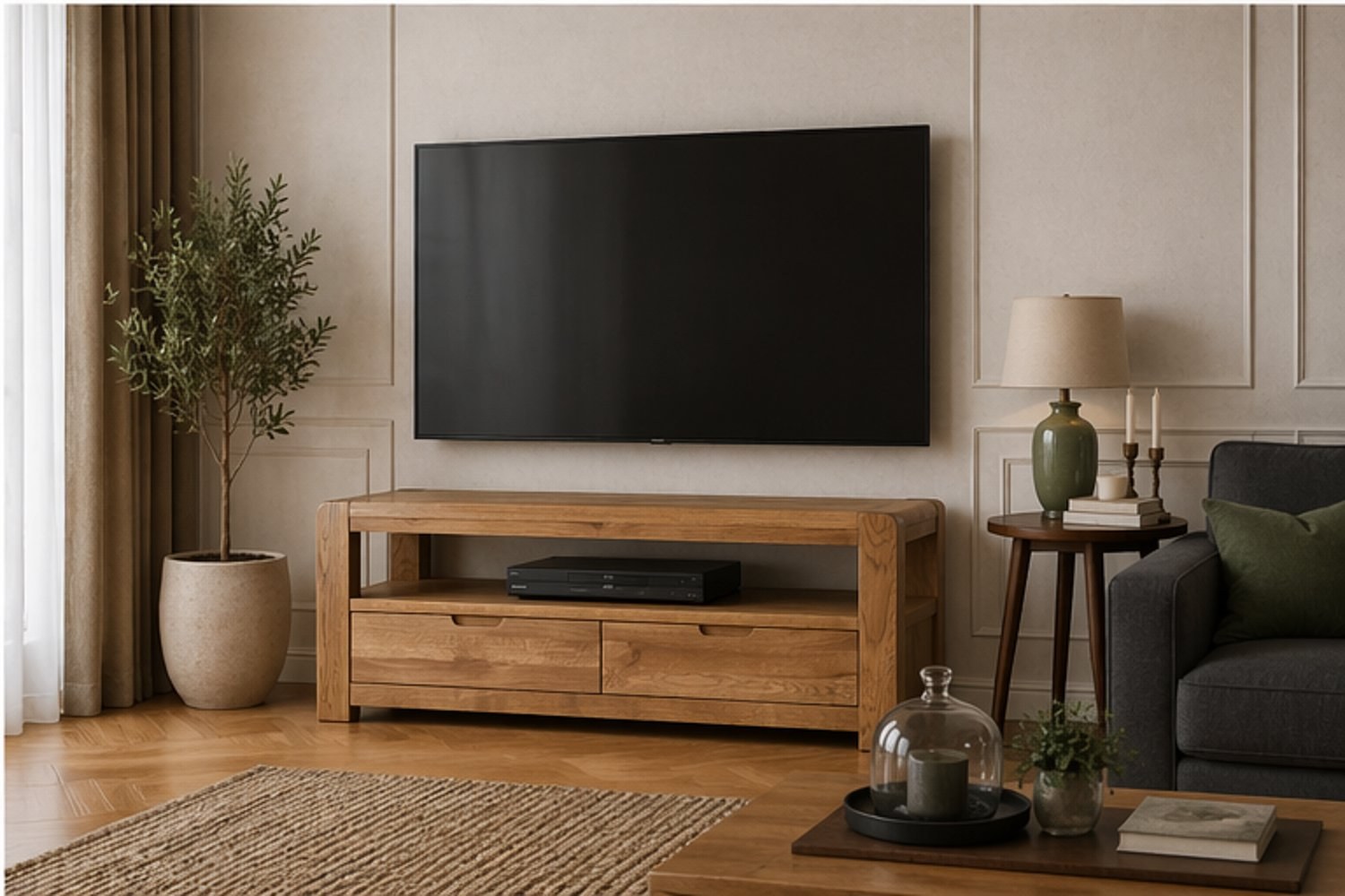Bergen Oak 140cm TV Unit