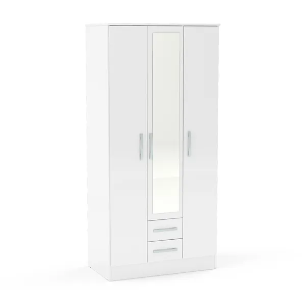 Lynx Mirrored Triple Wardrobe