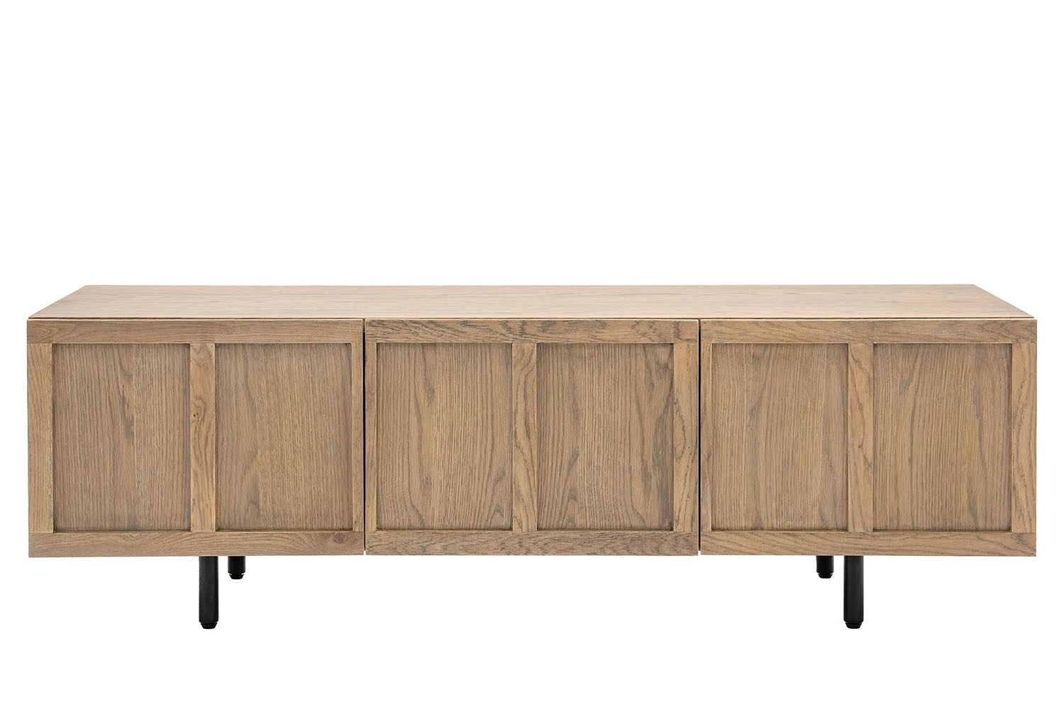 Panelled Smoked Oak TV Media Unit