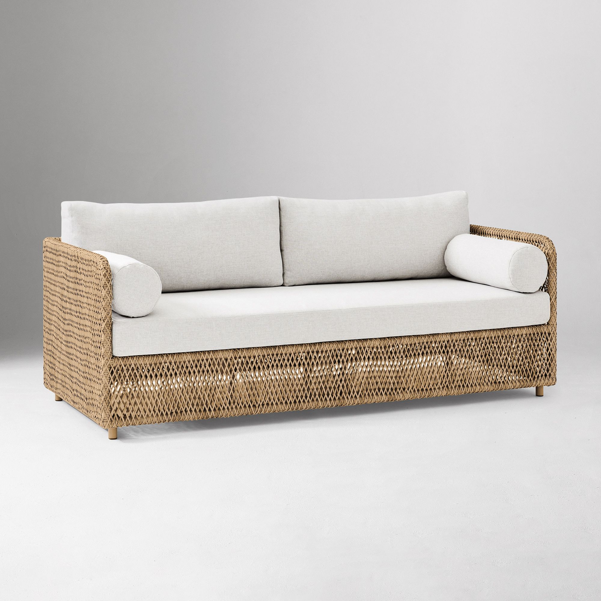 Coastal Wicker Outdoor Sofa