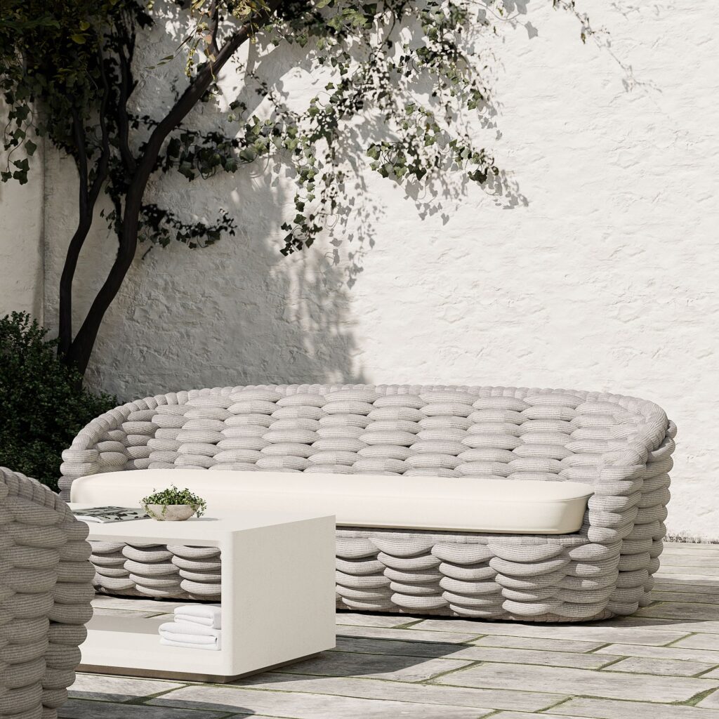 Cozy Upholstered Outdoor Sofa