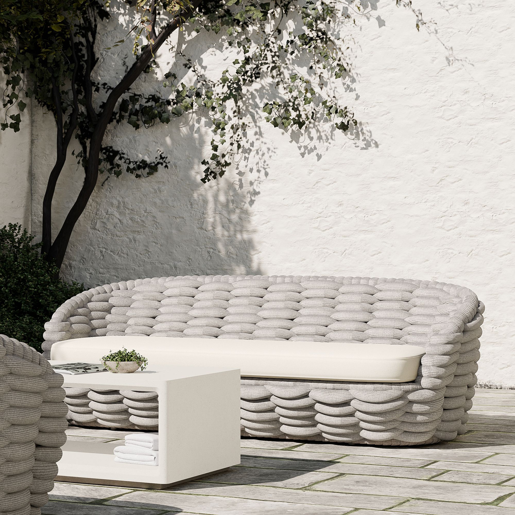 Cozy Upholstered Outdoor Sofa