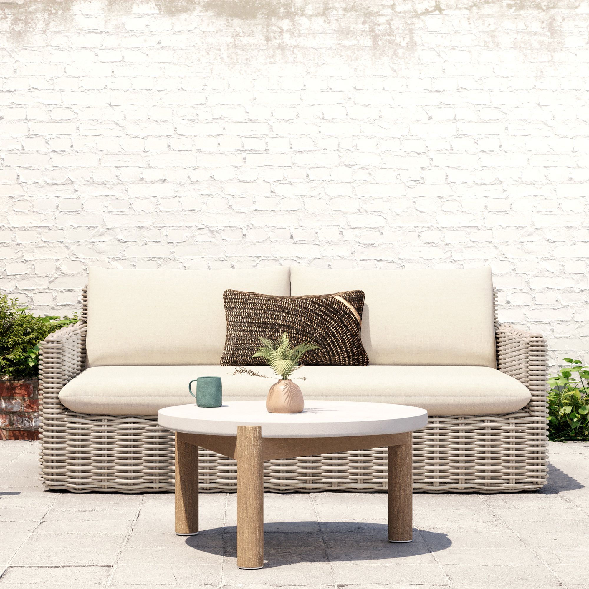 Westport Wicker Slim Profile Outdoor Sofa