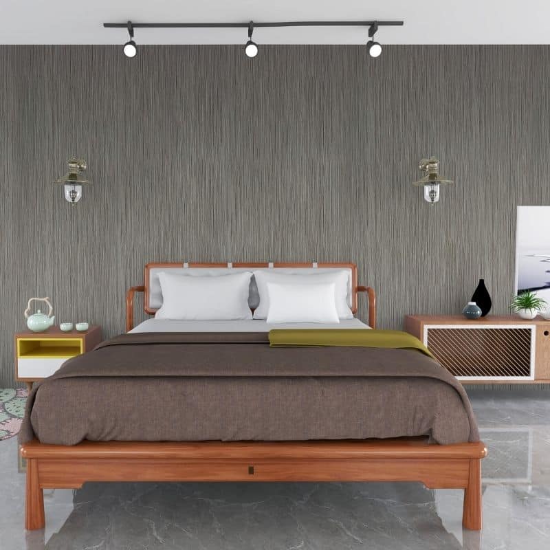 Abstract Grey Bedroom Wall Panels