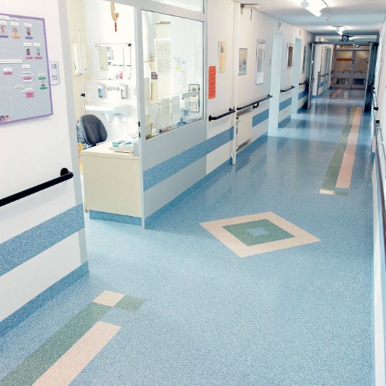 Aqua Blue Hospital Flooring