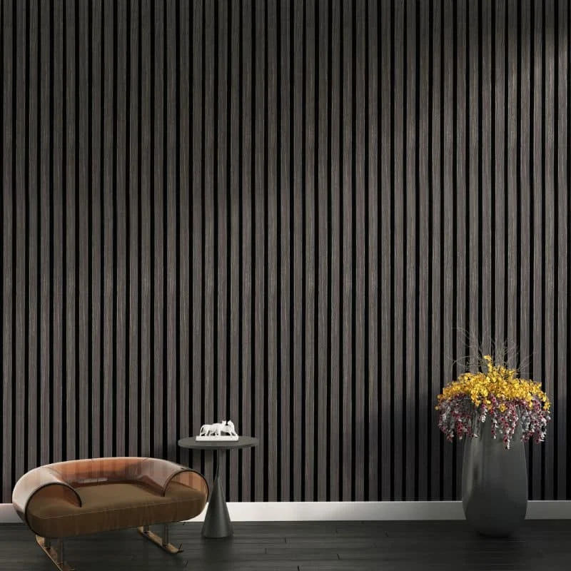 Black Oak 3D Slat Wall Panels