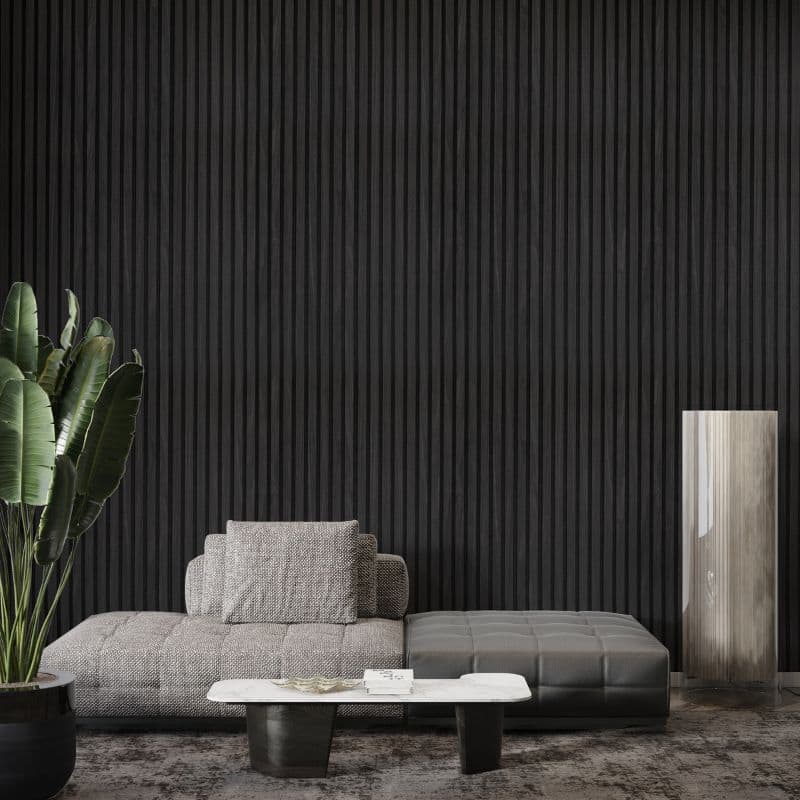 Black Oak 3D Slat Wall Panels