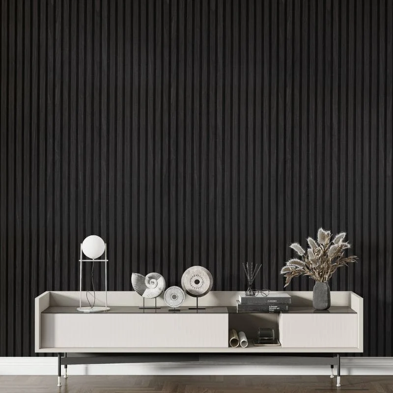Black Oak 3D Slat Wall Panels