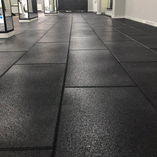 Black Rubber Gym Flooring
