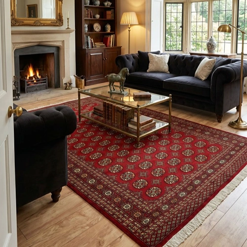 Bokhara Red Persian Carpet