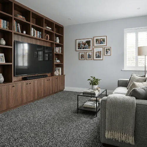 Charcoal Black Bedroom Carpet