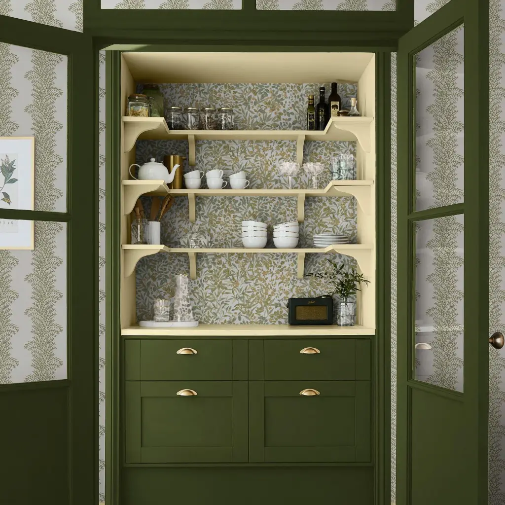 Cream Brulee Kitchen Wallpaper