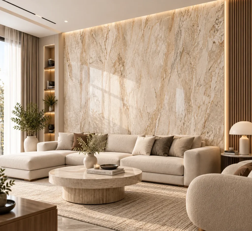 Cream PVC Sheet Wall Panels