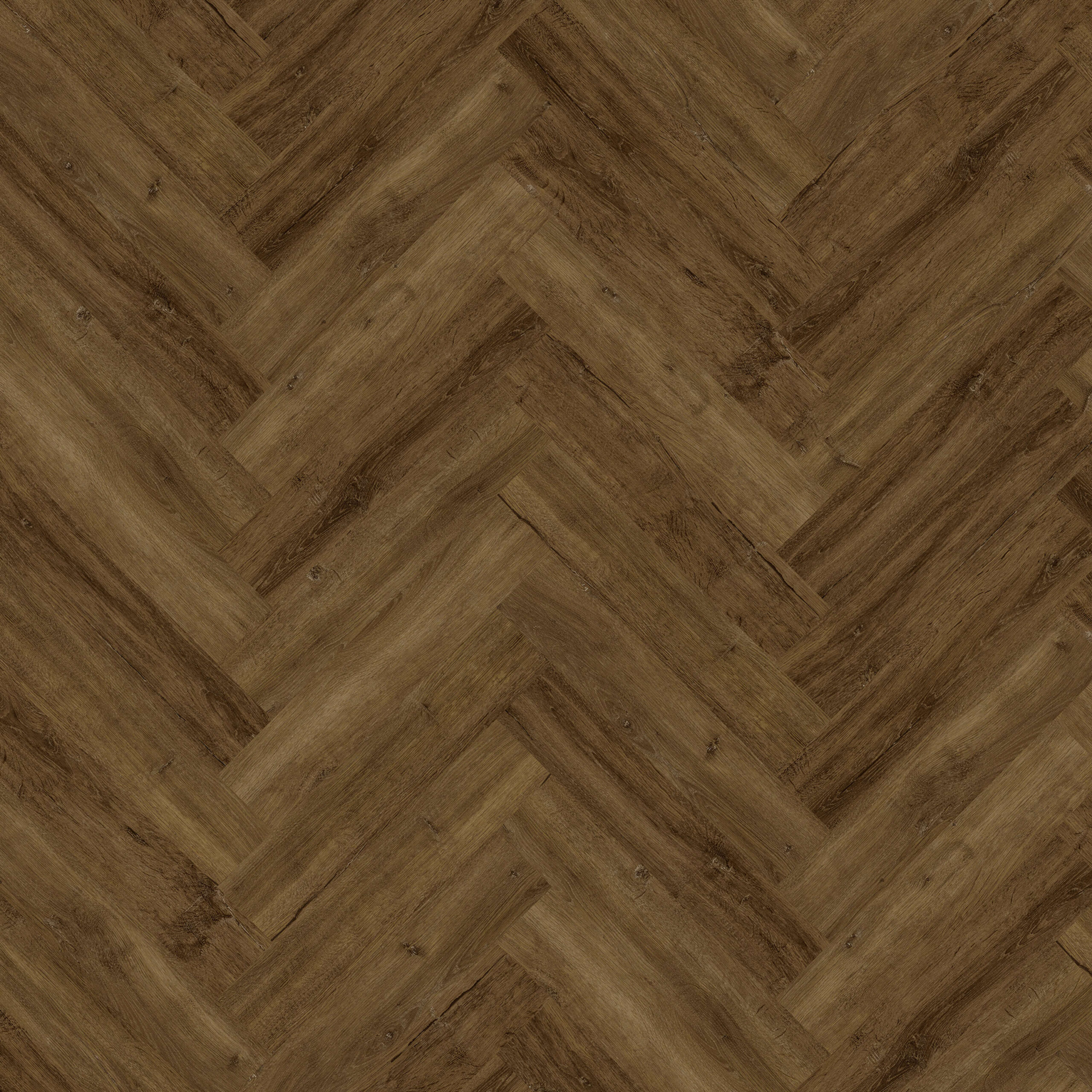 Dark Brown Oak Parquet Flooring