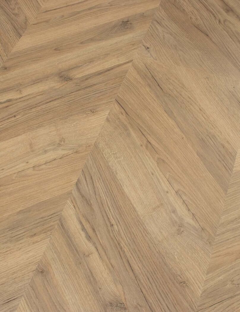 Dark Rillington Oak Chevron Flooring