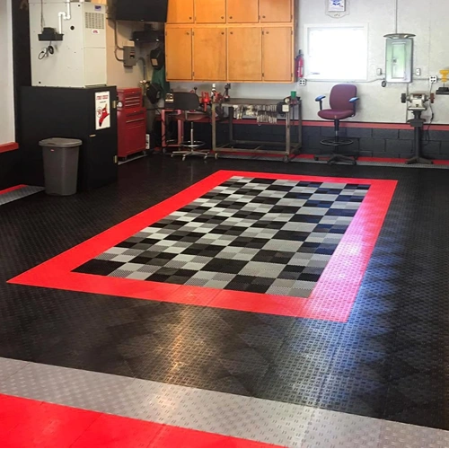 Diamond Interlocking Garage Flooring