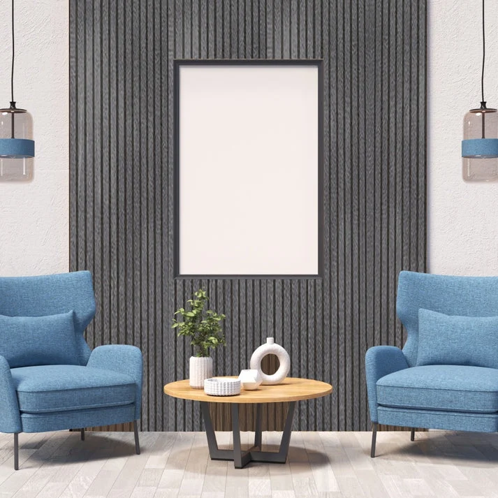 Grey 3D Fluted Wall Panels