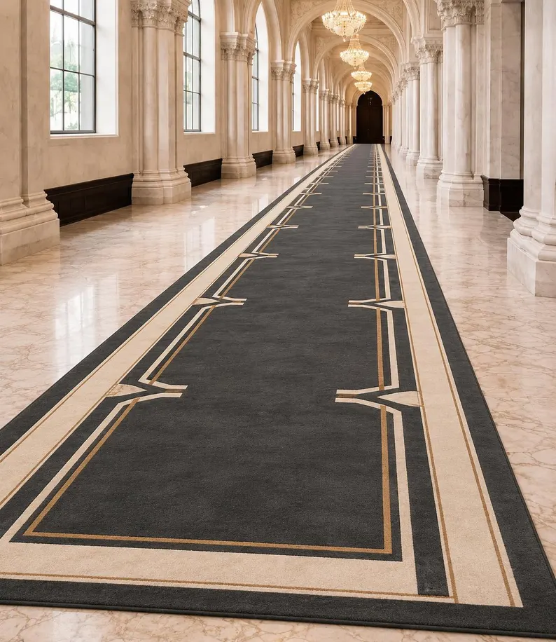 Grey Beige Mosque Carpet