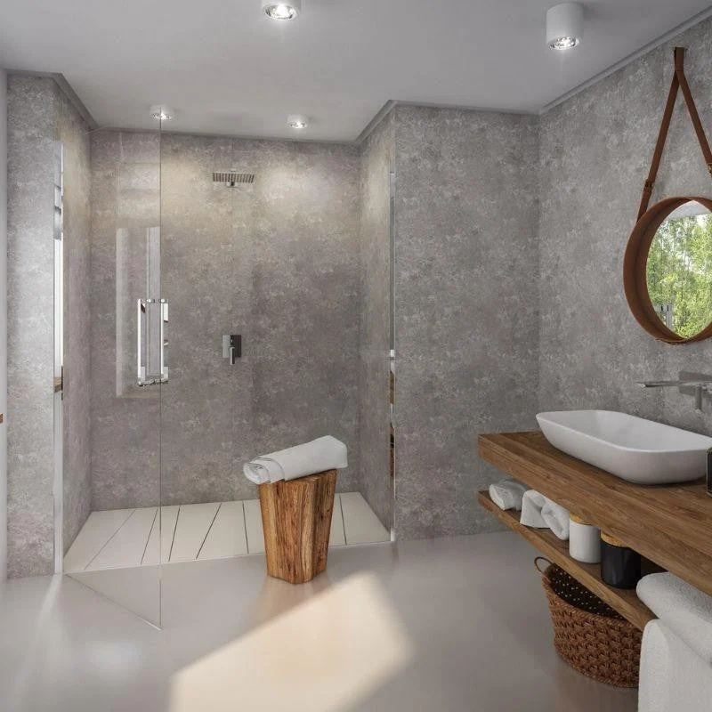 Grey Concrete PVC Sheet Wall Panels