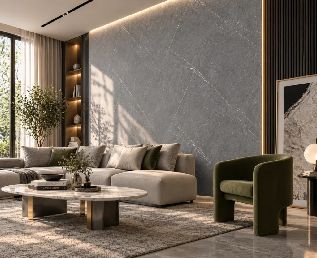 Grey Marble PVC Sheet Wall Panels