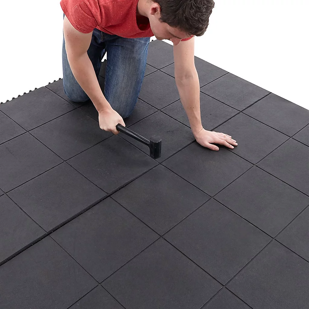 Heavy-Duty Black Modular Garage Flooring
