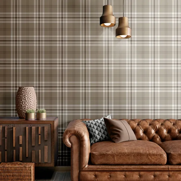 Lansfield Kelso Check Wallpaper
