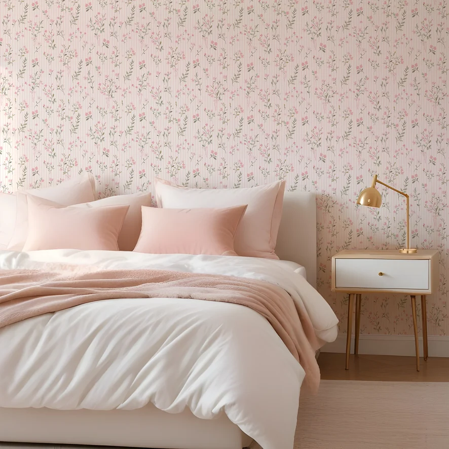 Light Pink Kids room Wallpaper