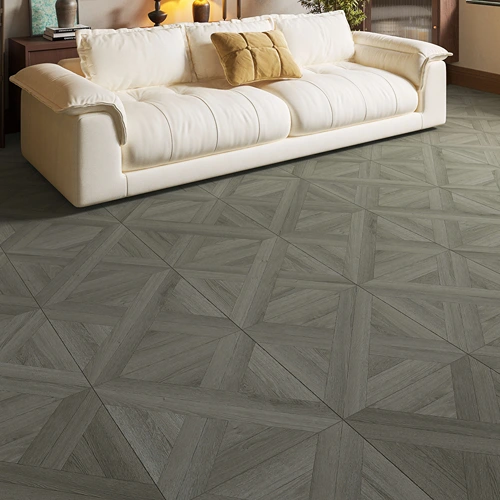 Medium Grey Oak Parquet Flooring