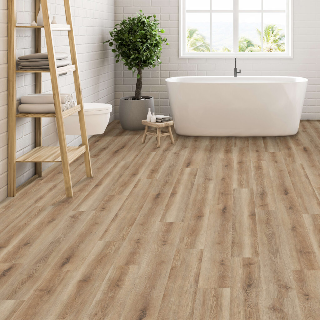 Medium Oak Bathroom Flooring