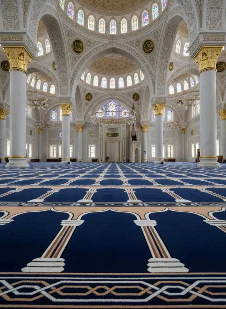 Navy Blue Mosque Carpet