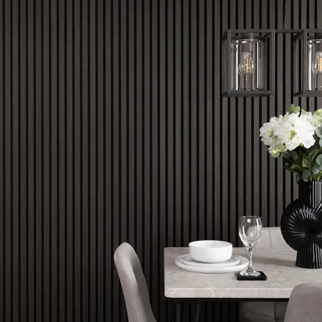 Noir Black Acoustic Wood Wall Panels