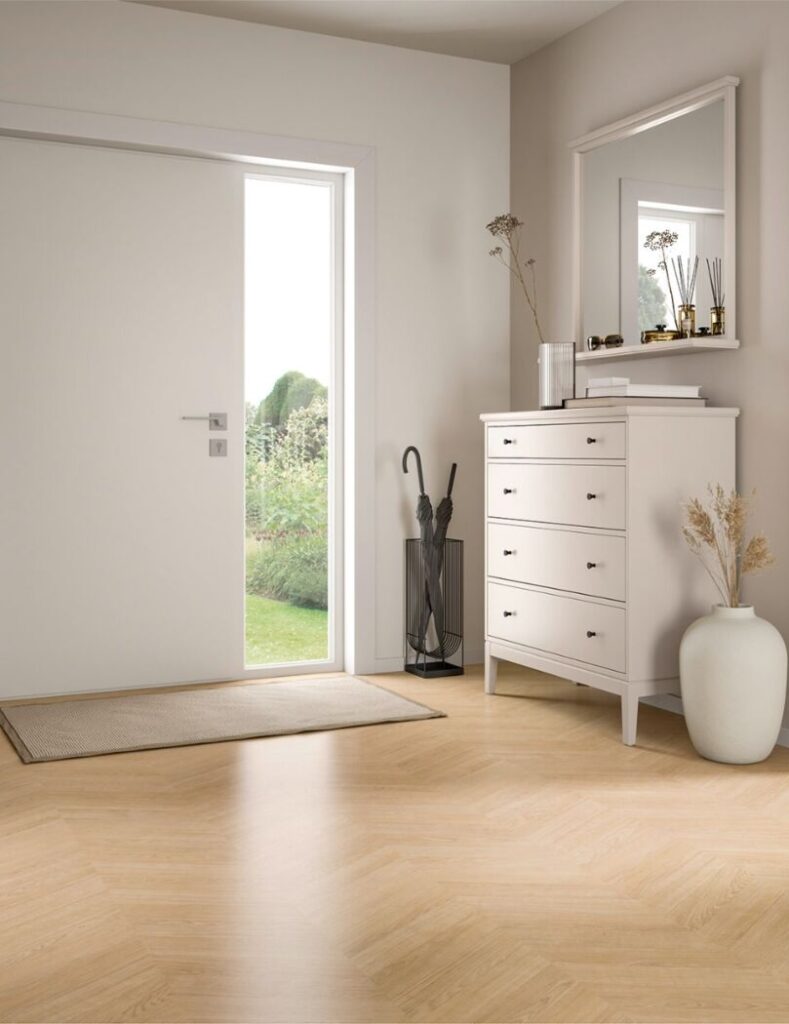Sand Skanderborg Oak Chevron Flooring