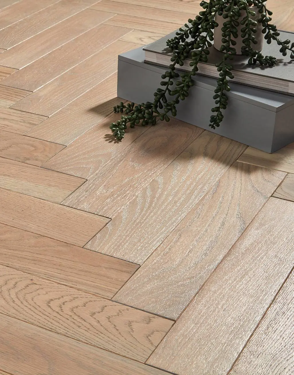 Silk Grey Oak Herringbone Flooring