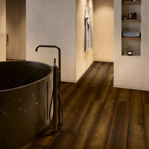 Smoked oak Bathroom Flooring
