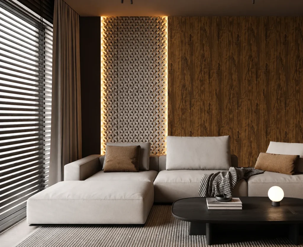 Walnut PVC Sheet Wall Panels