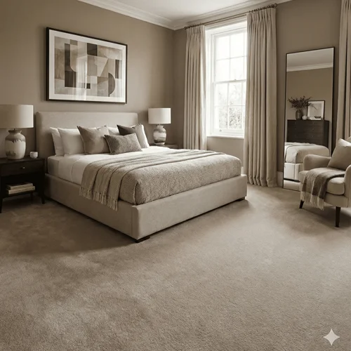 Warm Brown Bedroom Carpet