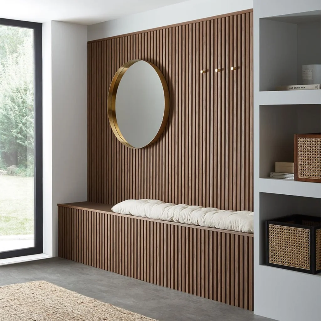 Waterproof Walnut 3D Wall Panels