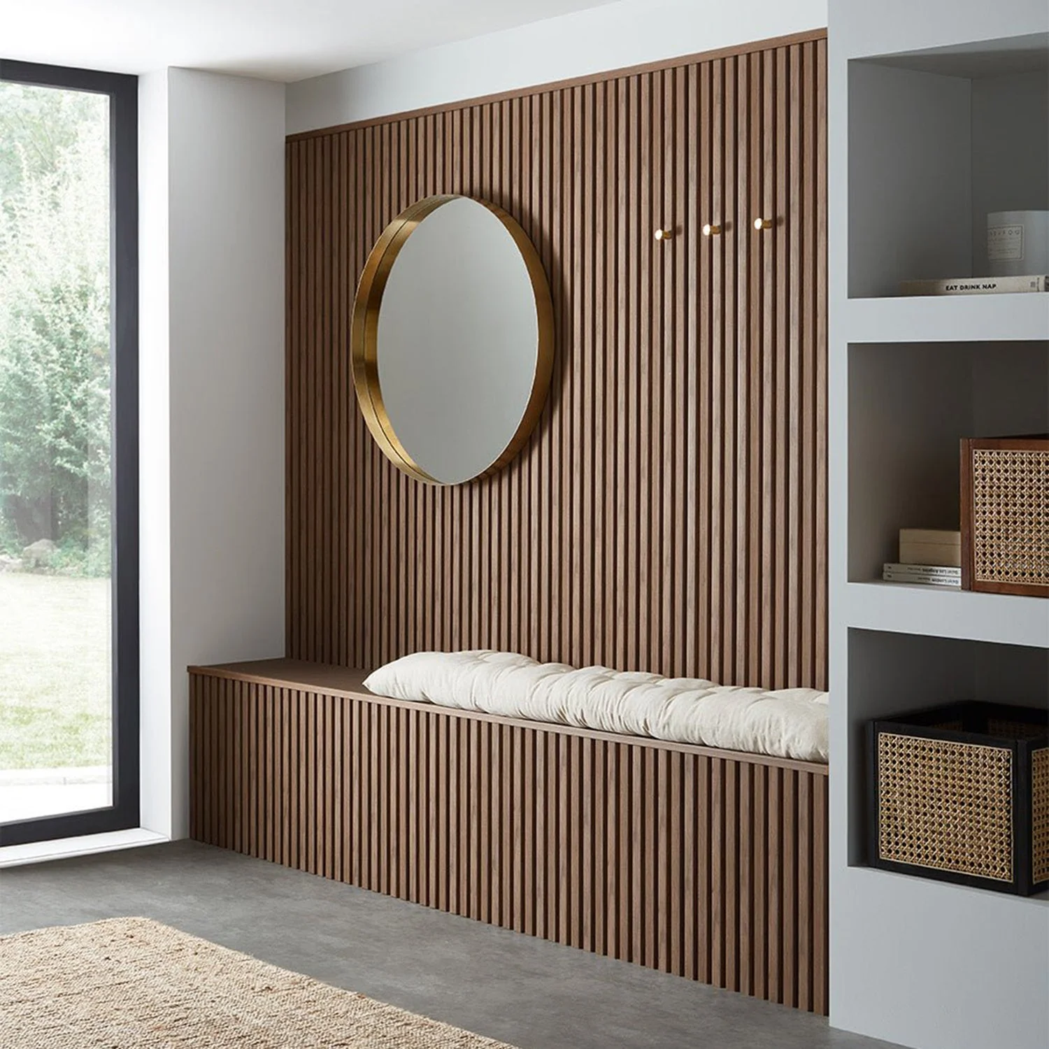Waterproof Walnut 3D Wall Panels