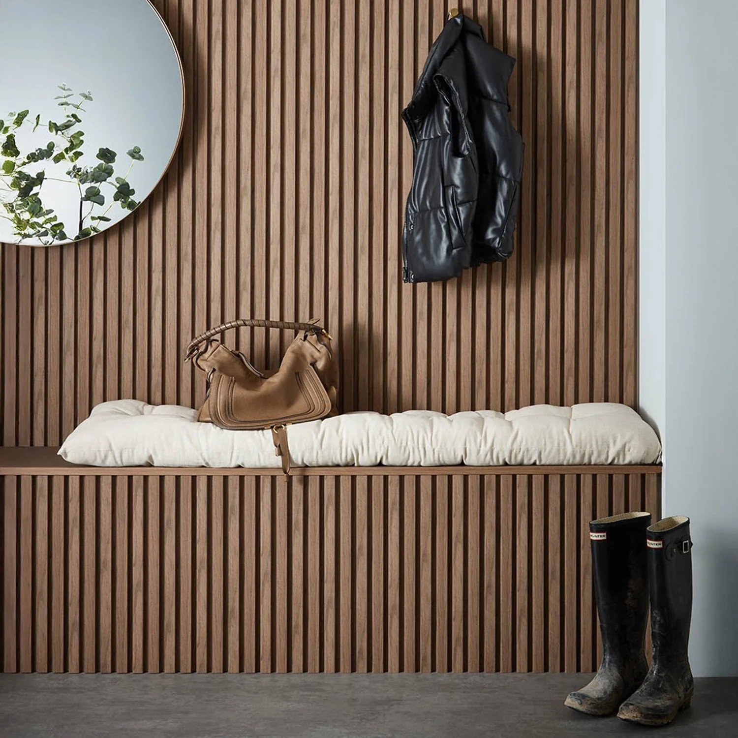 Waterproof Walnut 3D Wall Panels