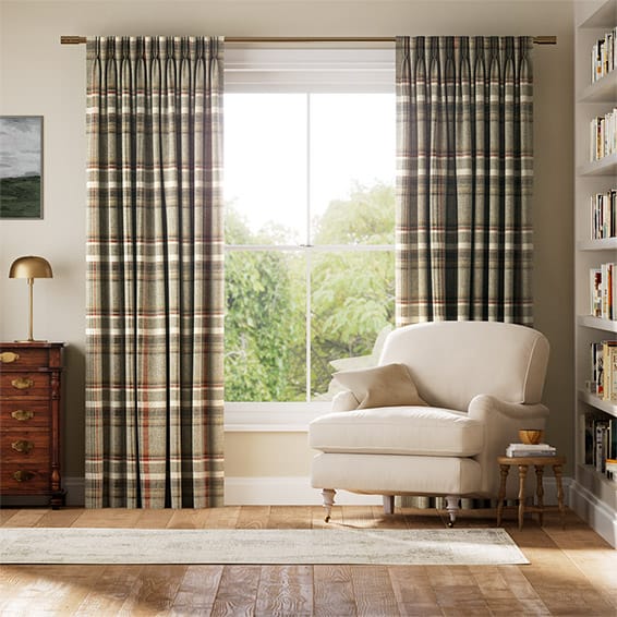 Alloa Autumn Pinch Pleat Curtains