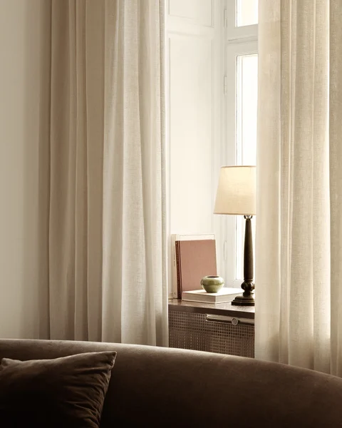Almond Sheer Curtains