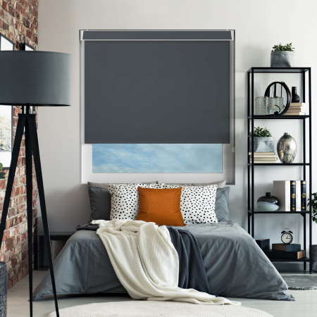 Anthracite Pelmet Bedroom Blinds